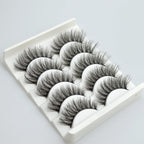 QSTY 3D Mink False Eyelashes – Dramatic Black Volume, 5 Pairs