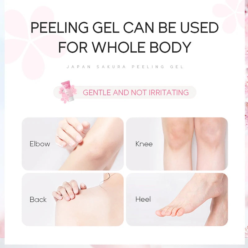Japan Sakura Peeling Gel – Cherry Blossom Exfoliating Facial Scrub for Deep Cleansing & Smooth Skin