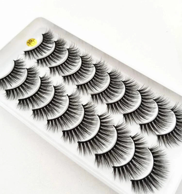5/10 Pairs 3D Faux Mink Long Natural False Eyelashes – Dramatic & Thick
