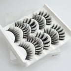QSTY 3D Mink False Eyelashes – Dramatic Black Volume, 5 Pairs