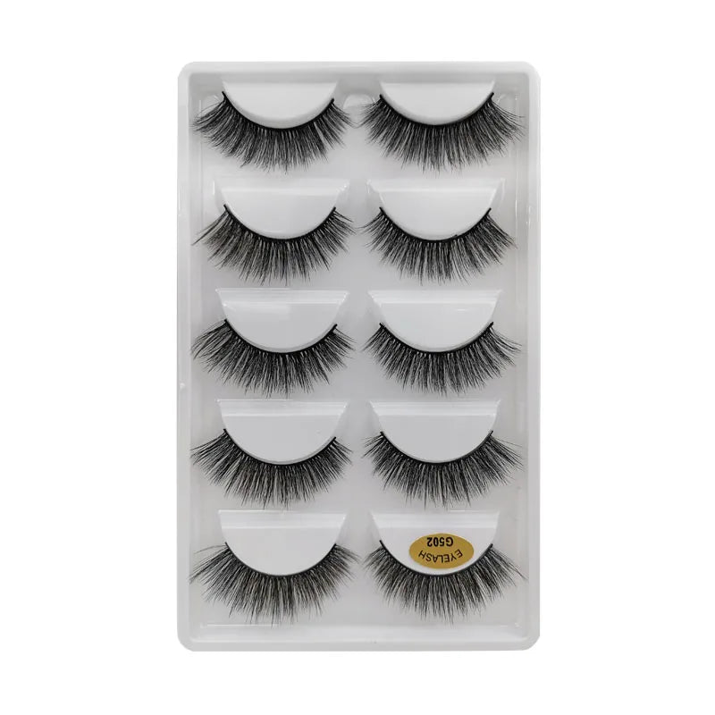 5/10 Pairs 3D Faux Mink Long Natural False Eyelashes – Dramatic & Thick