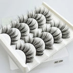 QSTY 3D Mink False Eyelashes – Dramatic Black Volume, 5 Pairs