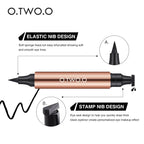2-Piece Eyeliner Stamp Kit – Waterproof Black Liquid Eyeliner & Wing Stamp Duo for Perfect Cat Eyes