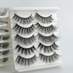 QSTY 3D Mink False Eyelashes – Dramatic Black Volume, 5 Pairs