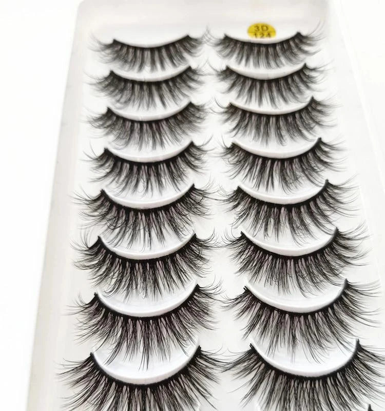 5/10 Pairs 3D Faux Mink Long Natural False Eyelashes – Dramatic & Thick