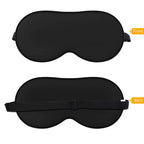 Ultra Soft Natural Silk Sleep Mask with Cotton Filling – Skin-Friendly Eye Mask with Adjustable Strap for Comfortable Sleep