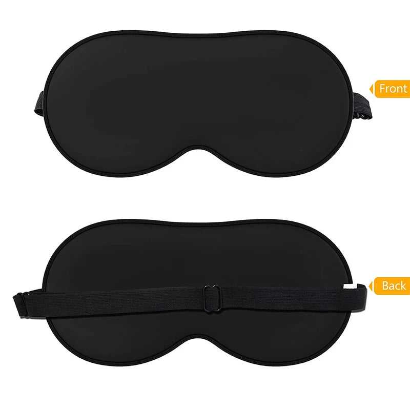 Ultra Soft Natural Silk Sleep Mask with Cotton Filling – Skin-Friendly Eye Mask with Adjustable Strap for Comfortable Sleep