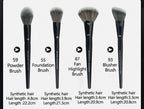 1pc Precision Powder Makeup Brush #59 – Soft Round Head Brush for Setting, Blush & Bronzer Application