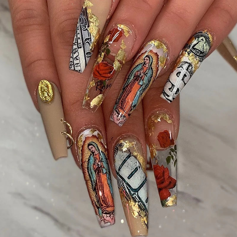 3D Dollar Sign Nail Art Stickers