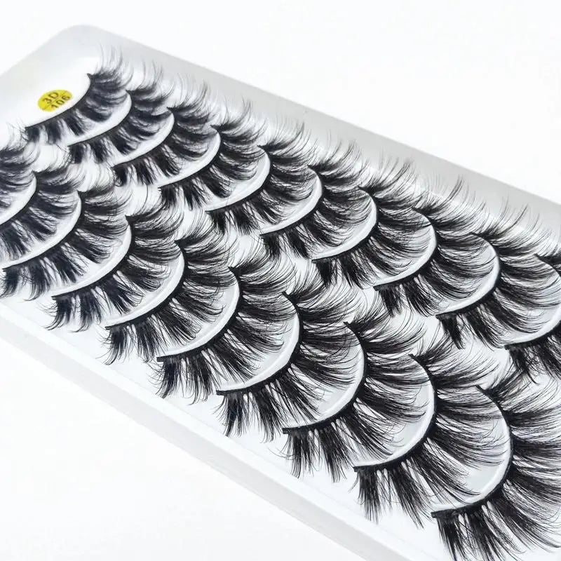 5/10 Pairs 3D Faux Mink Long Natural False Eyelashes – Dramatic & Thick