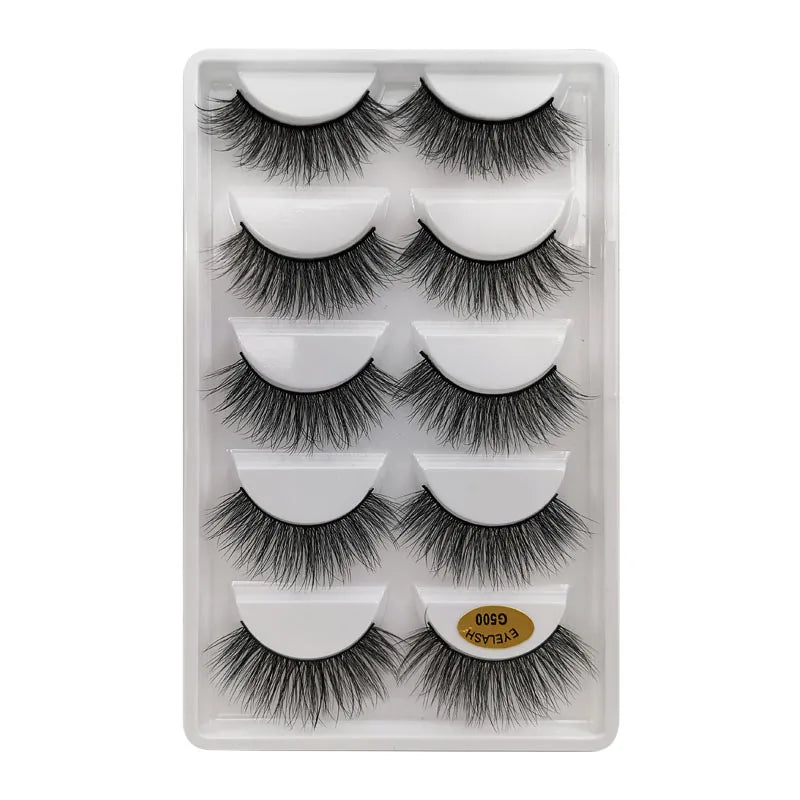 5/10 Pairs 3D Faux Mink Long Natural False Eyelashes – Dramatic & Thick