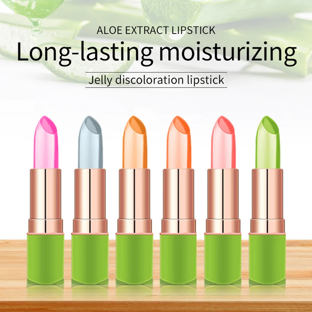 7-Color Mood-Changing Lip Balm – Aloe Vera Moisturizing Long-Lasting Lipstick for Women