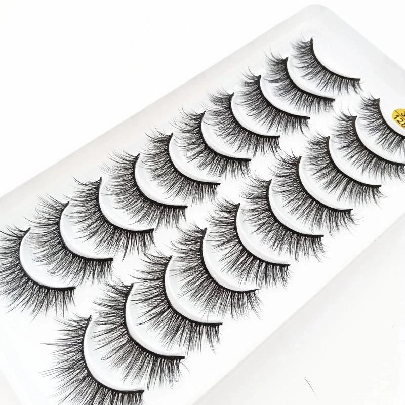 5/10 Pairs 3D Faux Mink Long Natural False Eyelashes – Dramatic & Thick