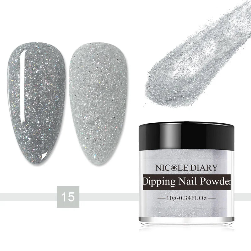 10g Gradient Pearl Nail Powder – Metallic Aurora Effect Glitter Dust for UV Gel Nail Art Decorations