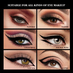 2-Piece Eyeliner Stamp Kit – Waterproof Black Liquid Eyeliner & Wing Stamp Duo for Perfect Cat Eyes