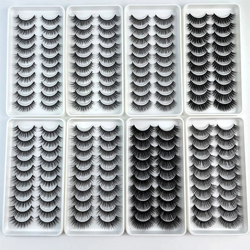 5/10 Pairs 3D Faux Mink Long Natural False Eyelashes – Dramatic & Thick