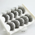 QSTY 3D Mink False Eyelashes – Dramatic Black Volume, 5 Pairs