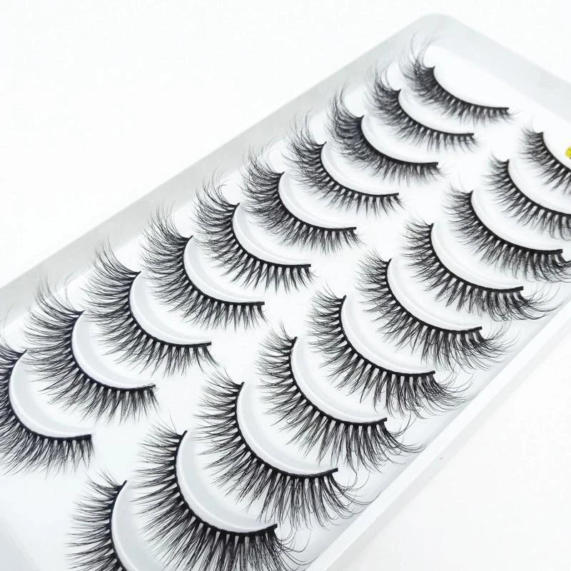 5/10 Pairs 3D Faux Mink Long Natural False Eyelashes – Dramatic & Thick