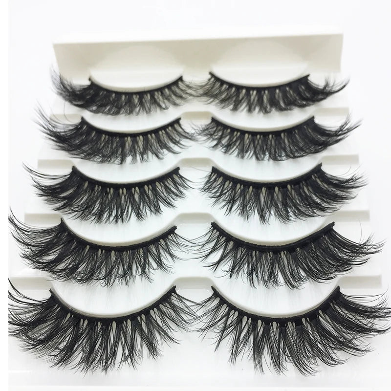 5/10 Pairs 3D Faux Mink Long Natural False Eyelashes – Dramatic & Thick