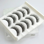 QSTY 3D Mink False Eyelashes – Dramatic Black Volume, 5 Pairs