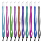 10pcs Mixed Color Cuticle Pusher Set – Dead Skin Fork, Trimmer & Peeling Knife Manicure Nail Art Tools