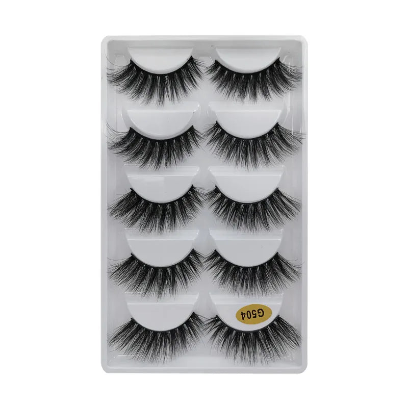 5/10 Pairs 3D Faux Mink Long Natural False Eyelashes – Dramatic & Thick