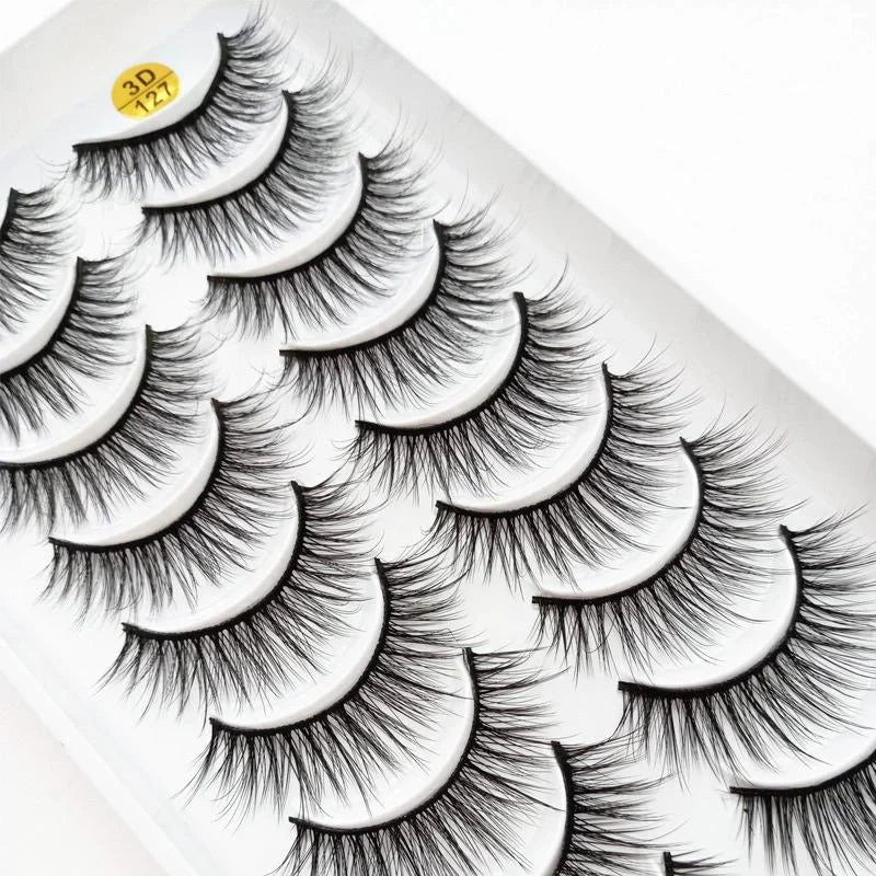5/10 Pairs 3D Faux Mink Long Natural False Eyelashes – Dramatic & Thick