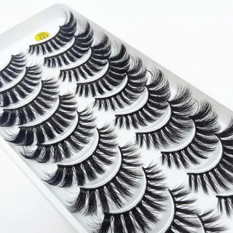 5/10 Pairs 3D Faux Mink Long Natural False Eyelashes – Dramatic & Thick