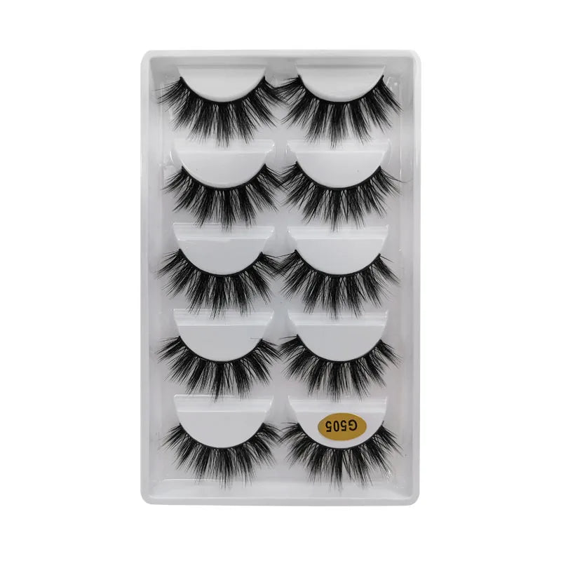 5/10 Pairs 3D Faux Mink Long Natural False Eyelashes – Dramatic & Thick