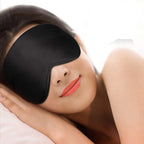 Ultra Soft Natural Silk Sleep Mask with Cotton Filling – Skin-Friendly Eye Mask with Adjustable Strap for Comfortable Sleep