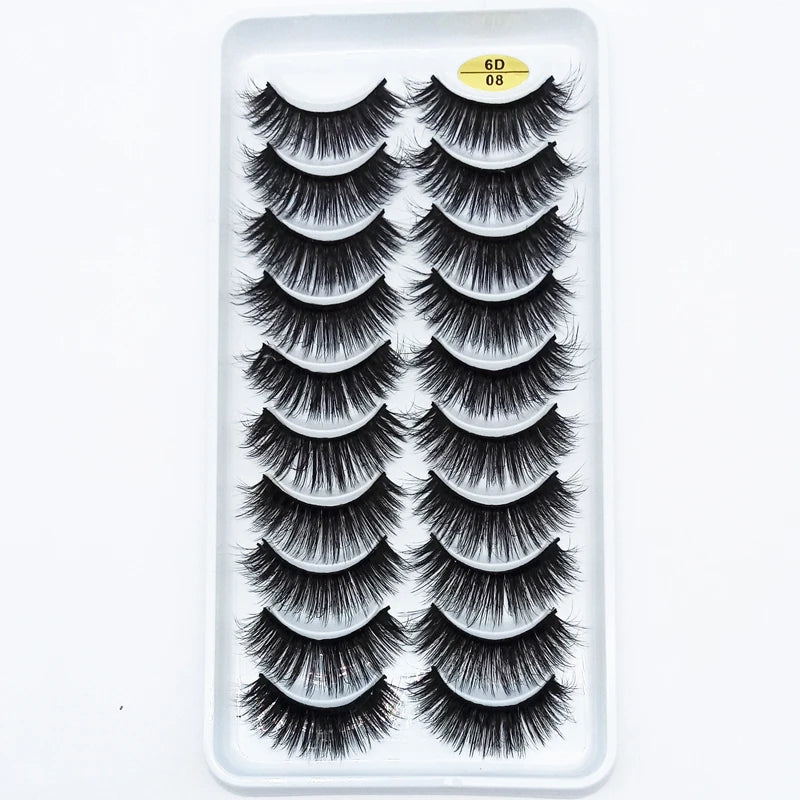 5/10 Pairs 3D Faux Mink Long Natural False Eyelashes – Dramatic & Thick