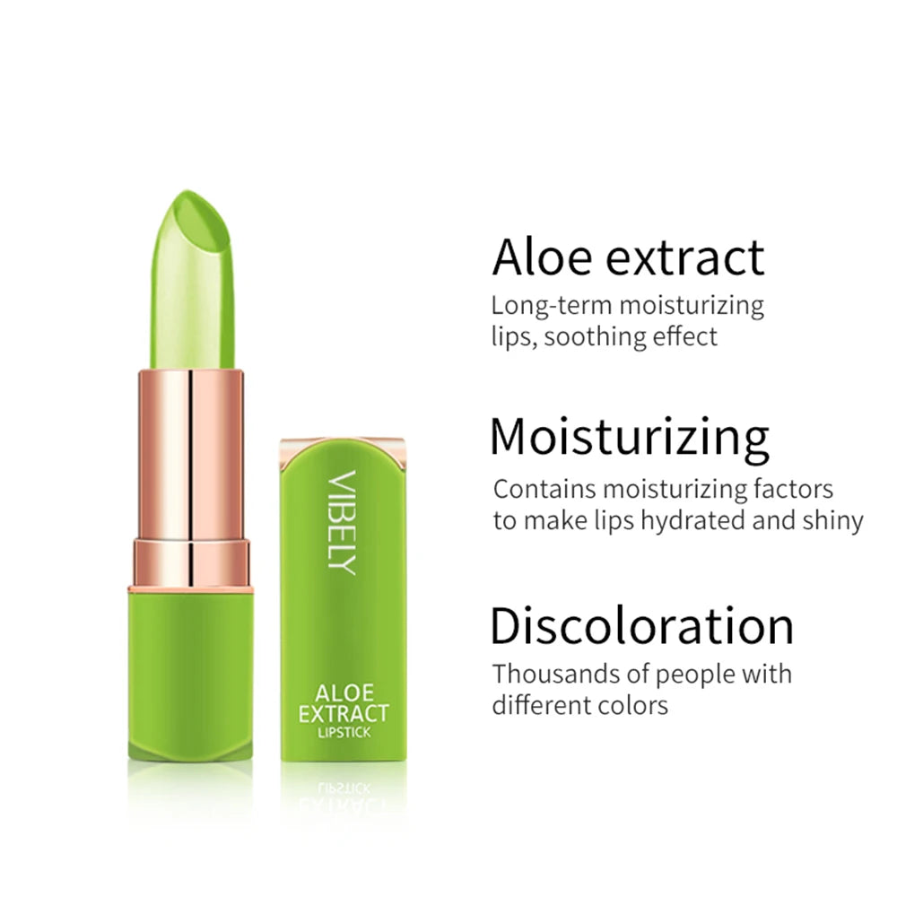 7-Color Mood-Changing Lip Balm – Aloe Vera Moisturizing Long-Lasting Lipstick for Women