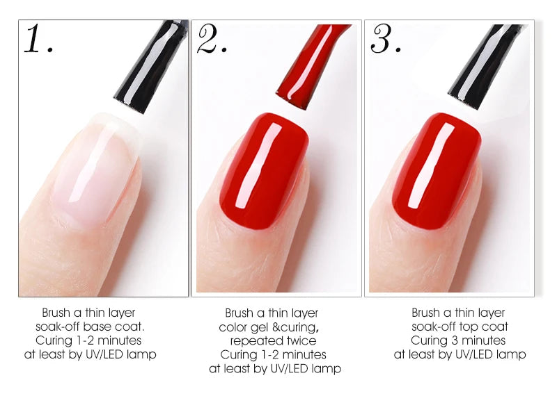Neon Gel Nail Polish 7.5ml – UV/LED Soak Off Summer Colors