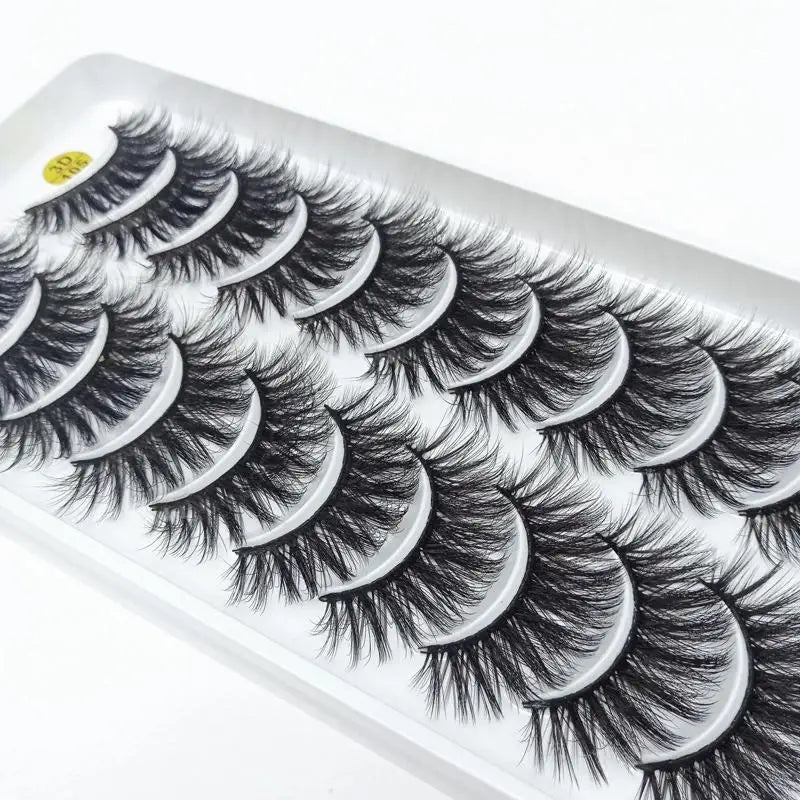 5/10 Pairs 3D Faux Mink Long Natural False Eyelashes – Dramatic & Thick