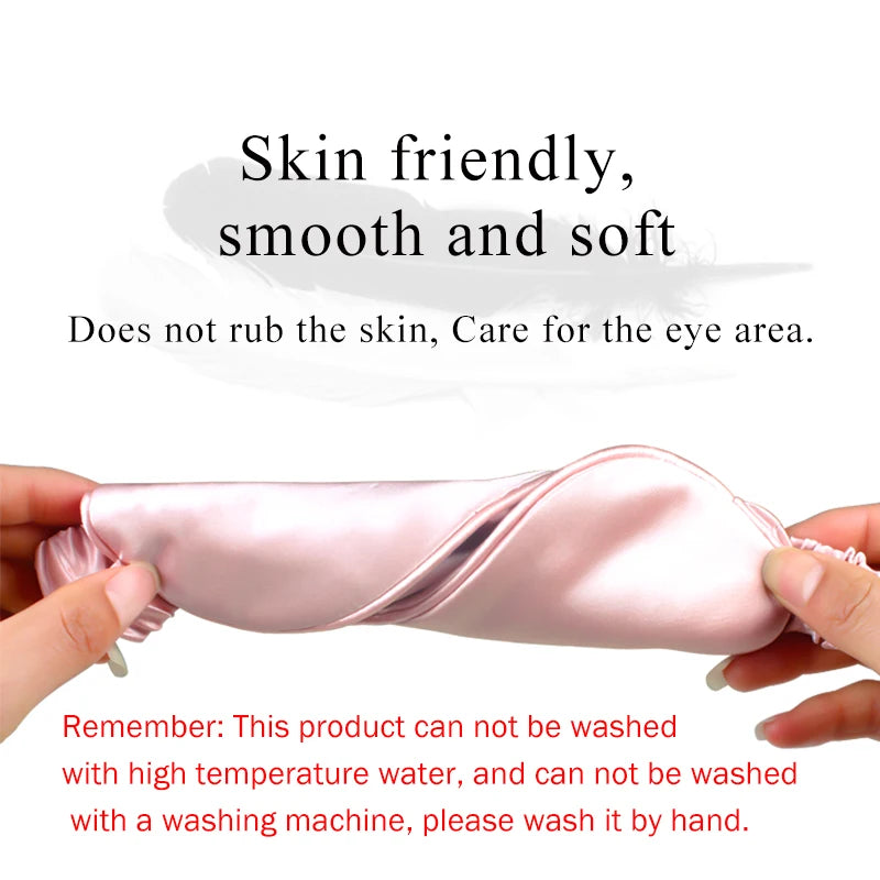 100% Natural Silk Sleeping Eye Mask – Soft Breathable Eyeshade Eye Patch for Comfortable Sleep