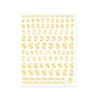 3D Dollar Sign Nail Art Stickers