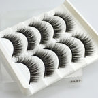 QSTY 3D Mink False Eyelashes – Dramatic Black Volume, 5 Pairs