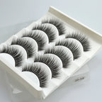 QSTY 3D Mink False Eyelashes – Dramatic Black Volume, 5 Pairs