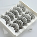 QSTY 3D Mink False Eyelashes – Dramatic Black Volume, 5 Pairs