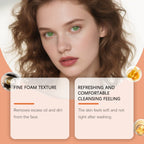 Turmeric Face Cleanser – Deep Cleansing, Oil Control, Acne & Blackhead Remover, Hydrating & Brightening Foam