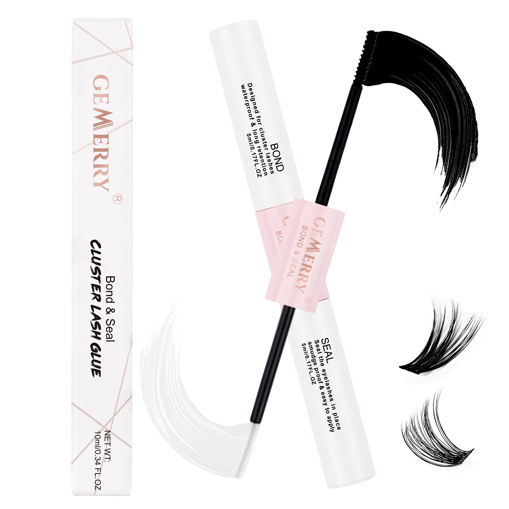 DIY Lash Extension Kit – 280 Clusters with Bond, Seal, Remover & Tweezers (40/50 Pack)