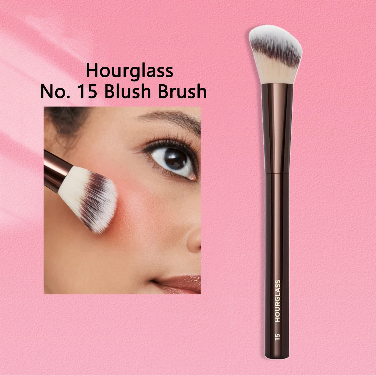 Hourglass No.15 Angled Blush & Contour Brush – Cream & Liquid Makeup Tool