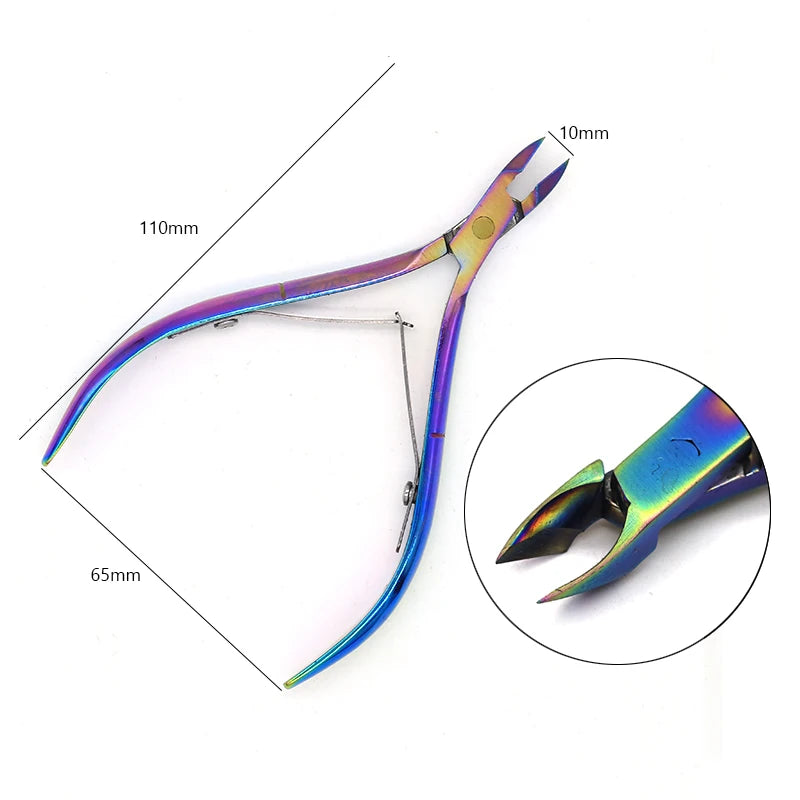 1pc Stainless Steel Dead Skin Remover – Double-Ended Cuticle Pusher & Nail Art Cleaner Tool