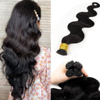 Body Wave I-Tip Brazilian Human Hair Extensions – 1g/Strand, 50 Strands