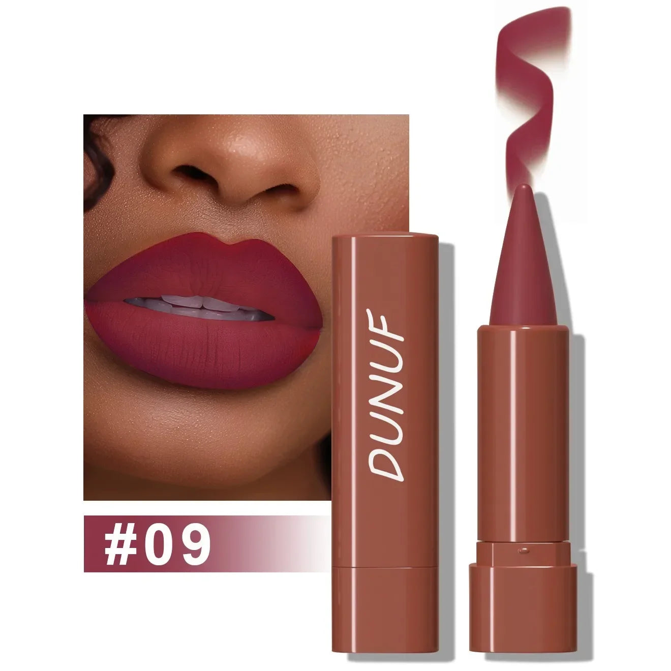 Matte Nude & Red Lip Liner Pencil – 9 Colors, Velvet Contour & Gradient Lipliner