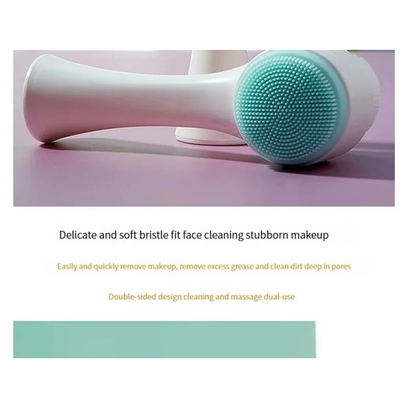 AA20-3D Double-Sided Facial Cleansing Brush – Soft Bristles & Manual Massage