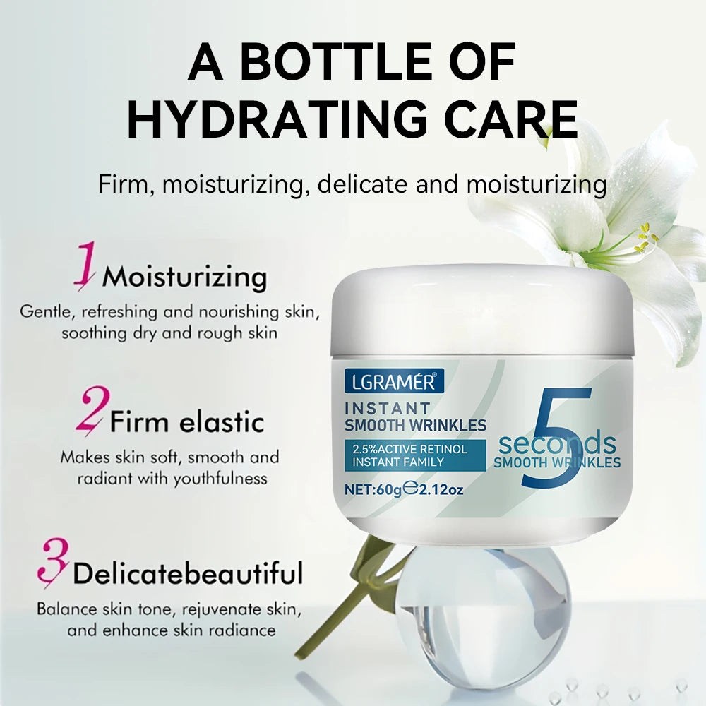 5 Seconds Retinol Anti-Wrinkle Cream – Instant Line Fading, Firming & Lifting Anti-Aging Moisturizer
