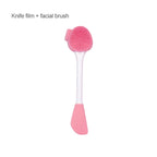 2-in-1 Silicone Facial Cleansing Brush – Mud Mask Remover & Makeup Scraper Tool