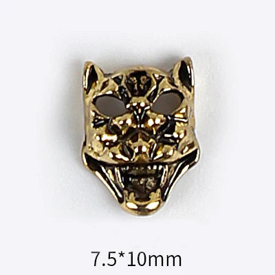 10pcs 3D Alloy Anchor Nail Charms – Gold & Silver Luxury Nail Decorations