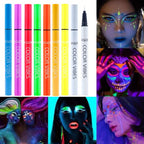 8-Color UV Glow Neon Liquid Eyeliner Set – Matte, Waterproof & Smudge-Proof High-Pigment Eye Makeup Pens